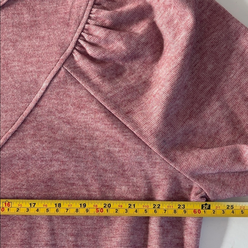 Evereve Kylar pleated sleeve pullover long sleeve sweatshirt rose pink soft - Picture 14 of 16